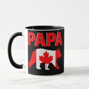 Mug Canada Drapeau Papa Ours Drôle Papa canadien Père