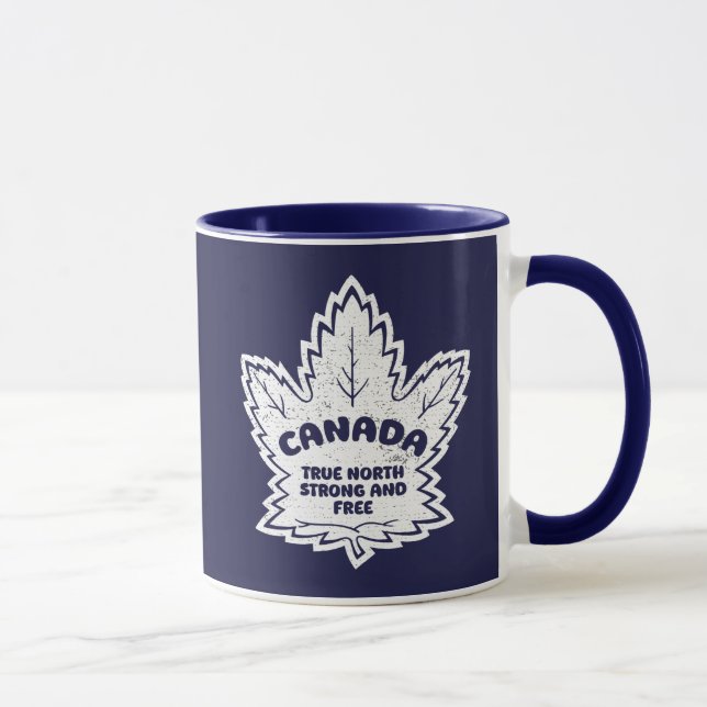 Mug Canada Feuille D'Érable Véritable Nord Fort Et Lib (Droite)