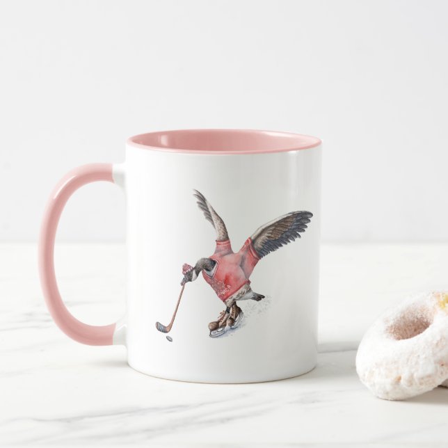 Mug Canada Goose Jouer au hockey (Avec donut)