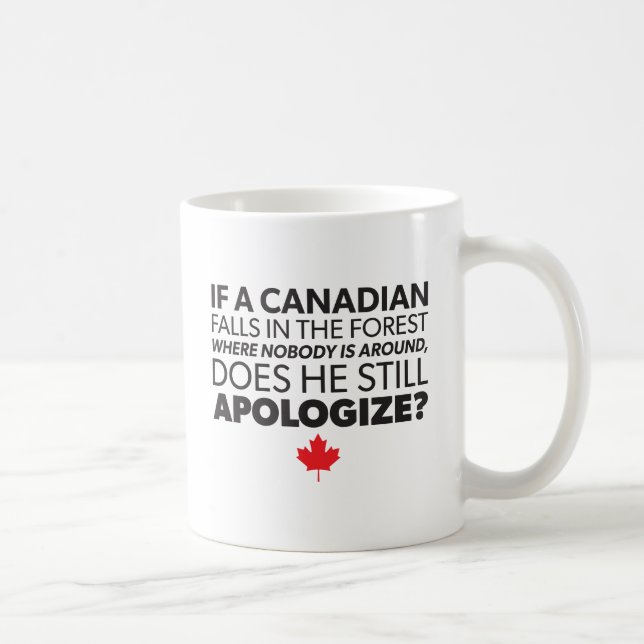 Mug Canada, Humour canadien - Excusez-moi - Grosse nou (Droite)