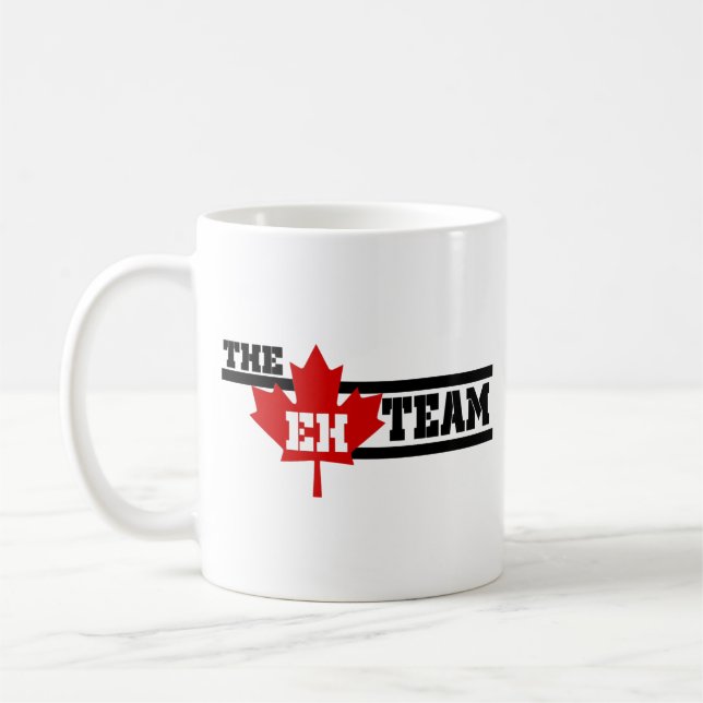Mug Canada L'équipe EH Feuille d'érable Bonne fête du  (Gauche)