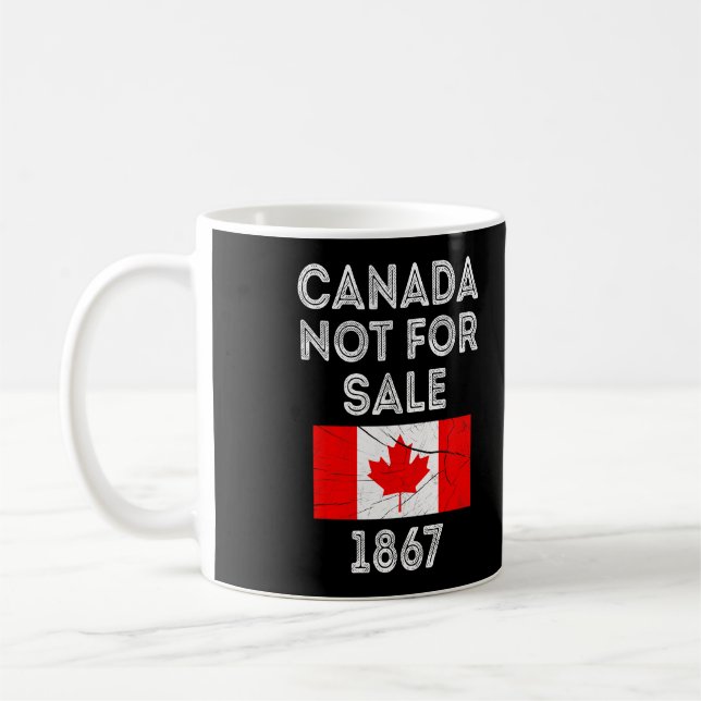 Mug Canada non à vendre - Fière et patriotique (Gauche)