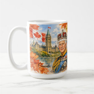 Mug Canada. Roi Charles    . Reine Elizabeth   .