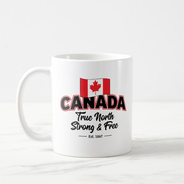 Mug "Canada True North Strong & Free East. 1867" (Gauche)
