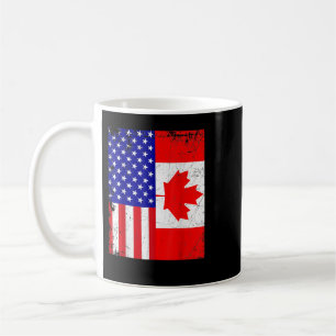 Mug Canadian American Shirt USA Canada Drapeau 4 juill