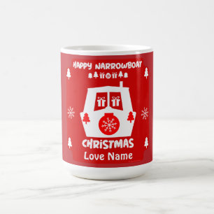 Mug Canal de Narrowboat Noël Noël Noël cadeaux