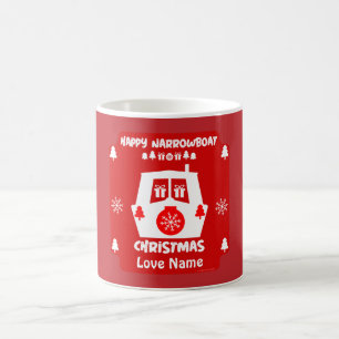 Mug Canal de Narrowboat Noël Noël Noël cadeaux