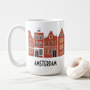 Mug Canal Houses Row Amsterdam Hollande Voyage