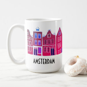 Mug Canal Houses Row Amsterdam Hollande Voyage
