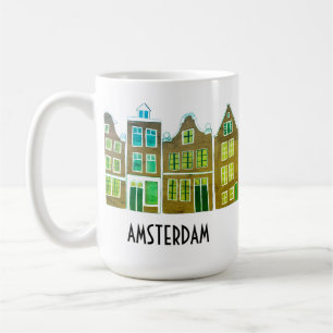 Mug Canal Houses Row Amsterdam Hollande Voyage