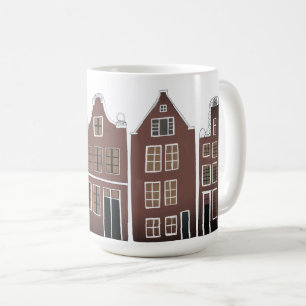 Mug Canal Houses Row Amsterdam Hollande Voyage