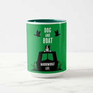 Mug Canalboat Narrowboat Amoureux de les chiens