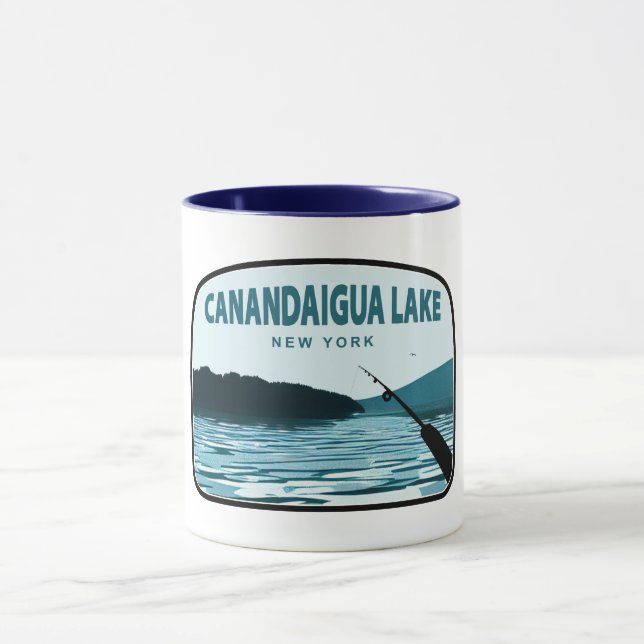 Mug Canandaigua Lake New York Fishing Rod (Centre)