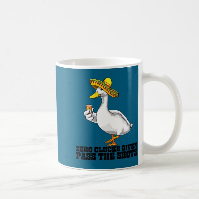 Mug Canard buvant un shot de fête cinq de mayo sombrer (Droite)