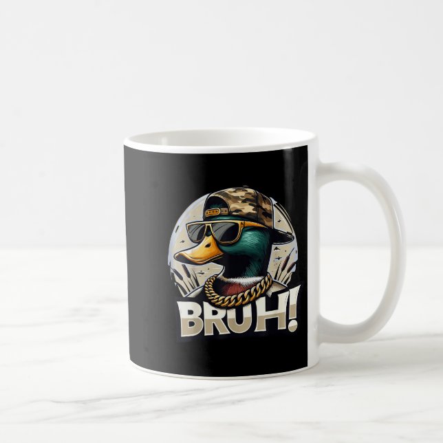 Mug Canard colvert bruh humour de chasse à la chasse d (Droite)