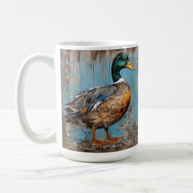 Mug Canard, colvert, charme rustique, cadeau pour lui (Gauche)