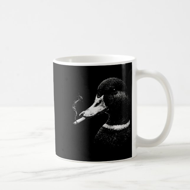 Mug Canard colvert de chasse de canard fumeur drôle fu (Droite)