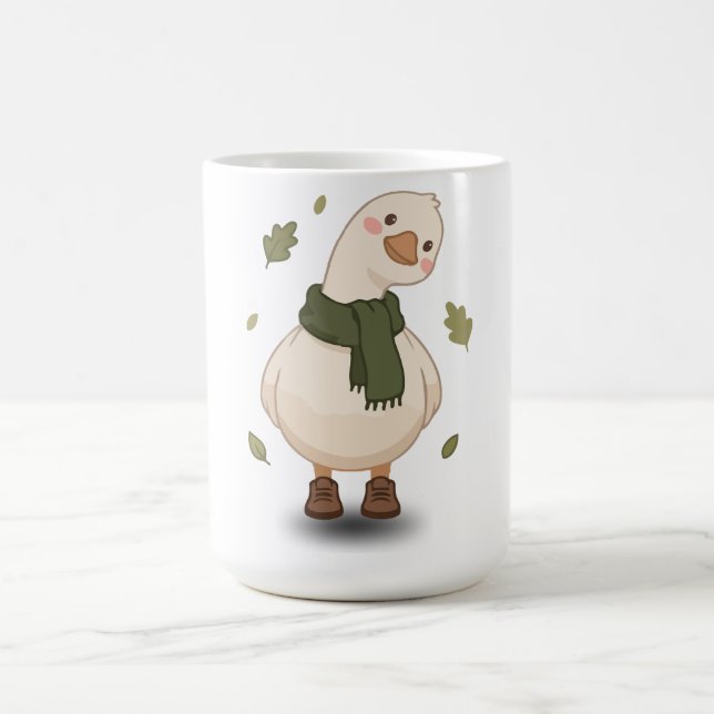 Mug Canard de dessin animé automnal cosy (Centre)