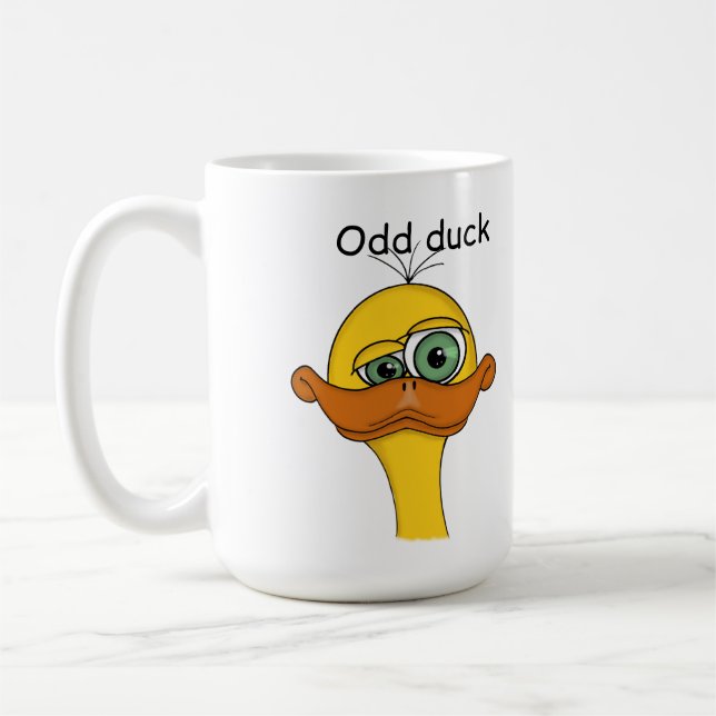 Mug Canard de dessin animé bizarre (Gauche)
