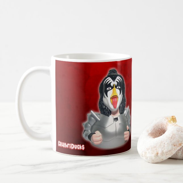 Mug Canard en caoutchouc de bande de baiser - (Avec donut)