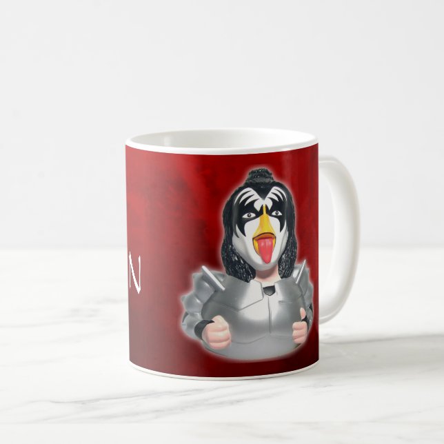 Mug Canard en caoutchouc de bande de baiser - (Devant droit)
