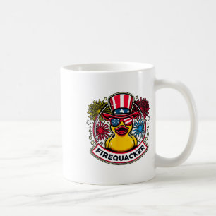 Mug Canard en caoutchouc Firequacker 4 juillet drapeau