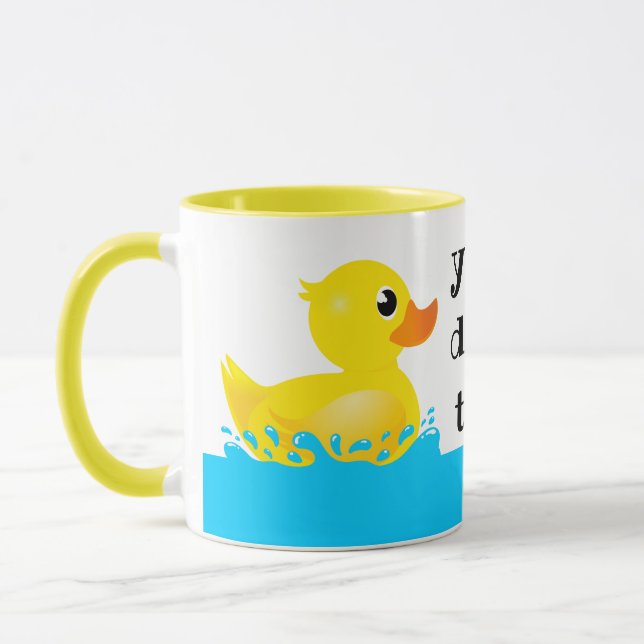 Mug Canard en caoutchouc jaune mou éclaboussant (Gauche)