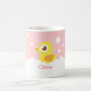 Mug Canard en caoutchouc mignon dans un bain moussant 