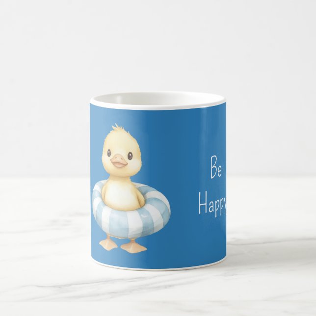 Mug Canard jaune heureux bleu (Centre)
