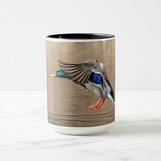 Mug Canard Mallard en vol (Centre)