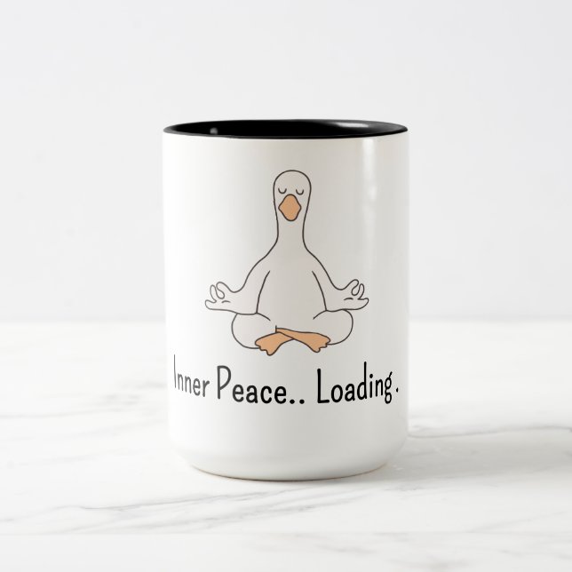 Mug "Canard Mignon 'Paix Intérieure en Chargement' (Centre)