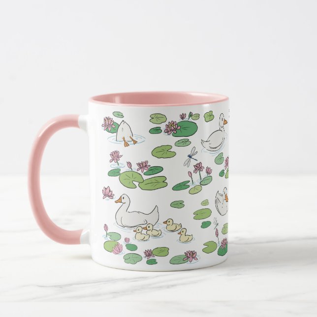 Mug Canard Nénuphar Pads 11 oz. Musique en céramique r (Gauche)
