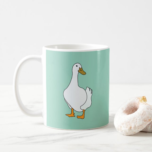 Mug Canard Oiseau Canard Blanc  (Avec donut)