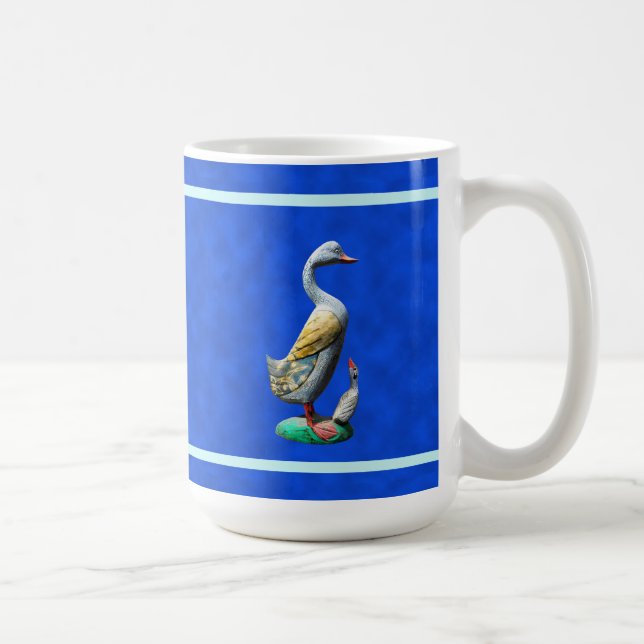 Mug Canard patiné en bois (Droite)