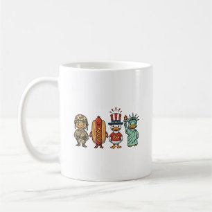 Mug Canard patriotique et chemise vectorielle vintage