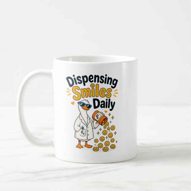 Mug Canard Pharmacien Drôle Design (Gauche)