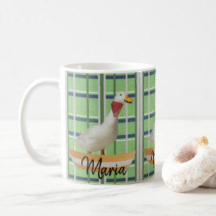 Mug Canard Vert Noir Plaid Musique
