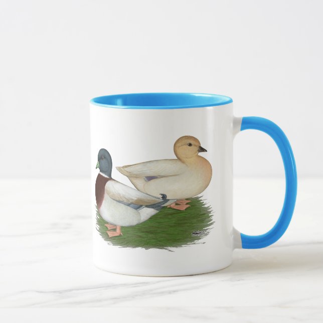Mug Canards : Appels pastel (Droite)