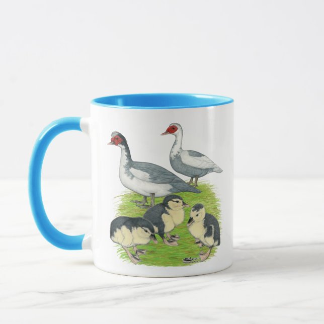 Mug Canards Barbus Muscovy Famille (Gauche)
