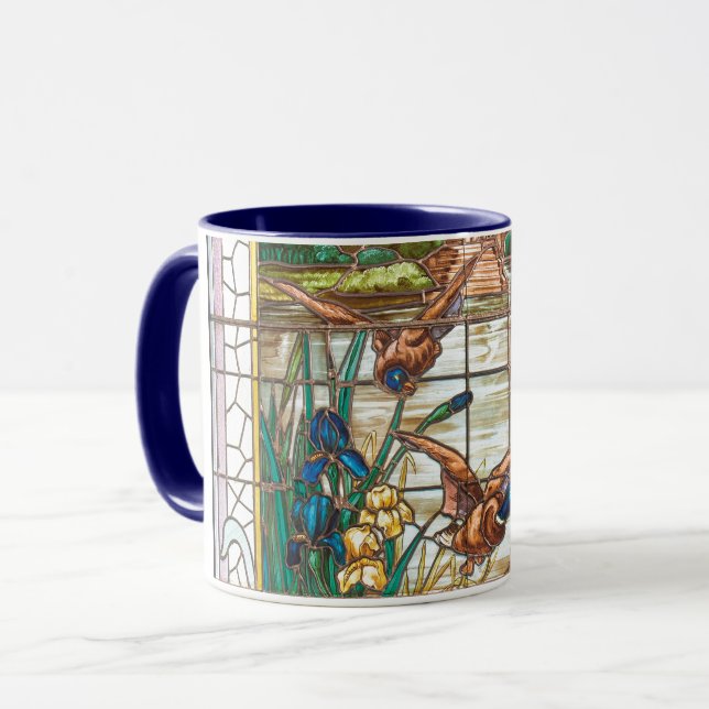 Mug Canards colverts en verre (Devant gauche)