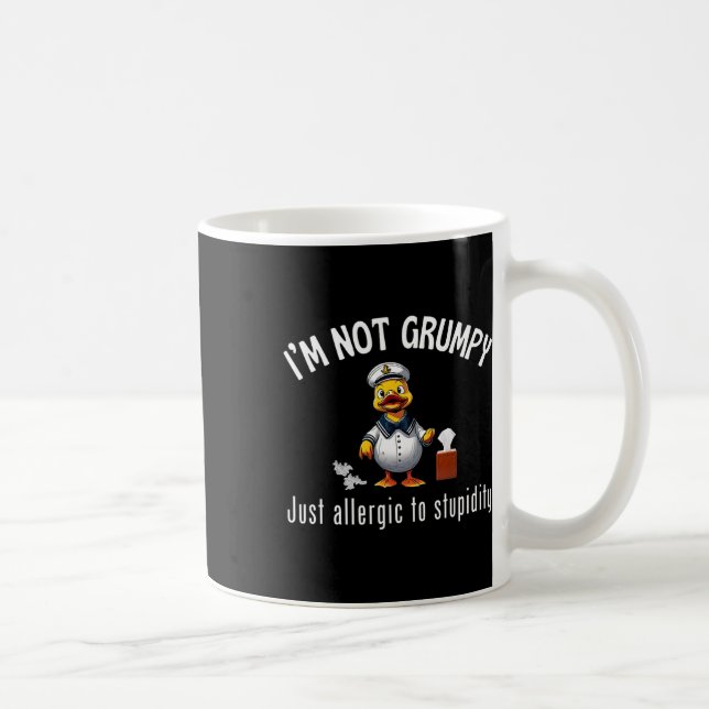 Mug Canards de croisière Je ne suis pas grincheux just (Droite)