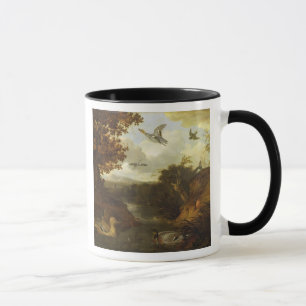 Mug Canards et d'autres oiseaux au sujet d'un courant