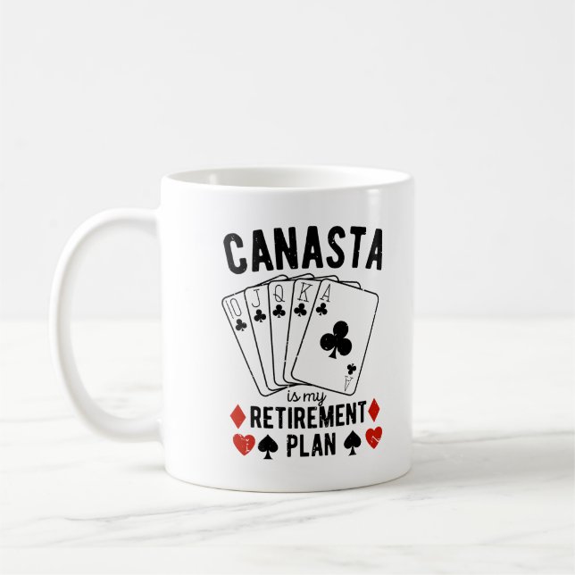 Mug Canasta est mon plan de retraite (Gauche)