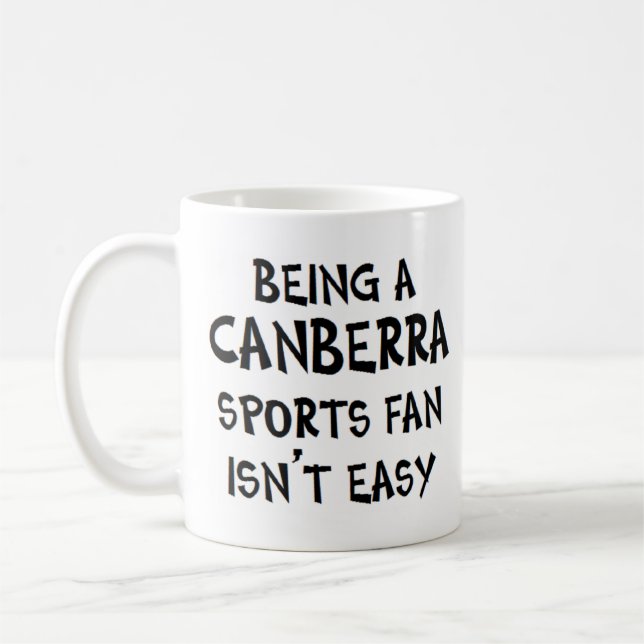Mug canberra sports fan, being (Gauche)