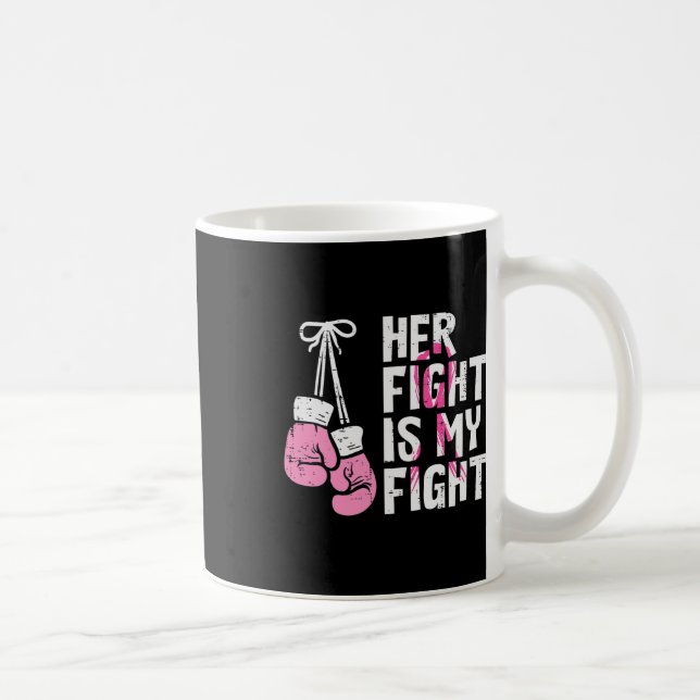 Mug Cancer Boxe Gants Son combat Mon combat Femmes Hom (Droite)