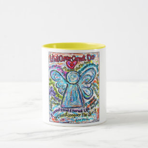 Mug Cancer coloré Peinture de l'ange