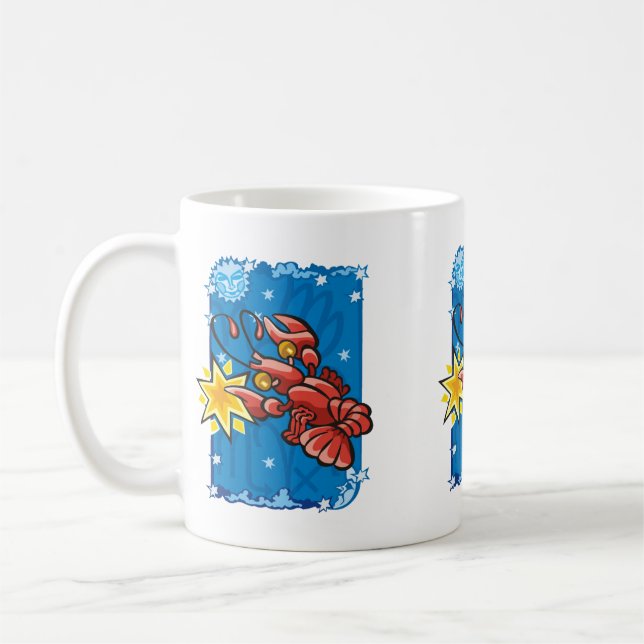 Mug Cancer Crabe dans le ciel nocturne (Gauche)