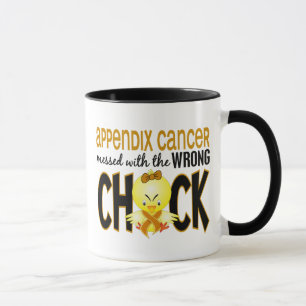 Mug Cancer d'annexe sali avec le poussin faux