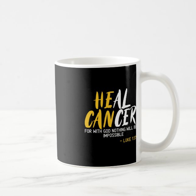 Mug Cancer de la guérison Mois de sensibilisation au c (Droite)