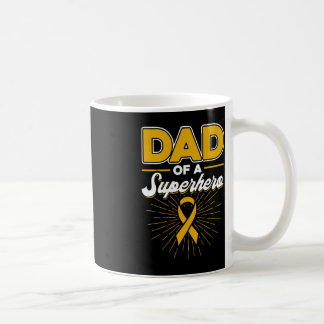 Mug Cancer De L'Enfance Papa D'Un Ruban Superhéros
